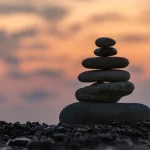 A cairn, seven stones stacked on top of eachother